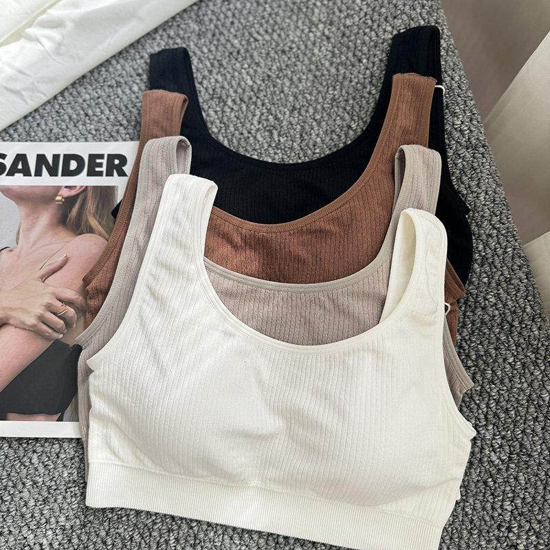 塞德纳背心2024秋冬莫代尔螺纹固定杯内衣运动瑜伽文胸无钢圈宽带,女士内衣/男士内衣/家居服,抹胸,淘宝优惠券,粉丝福利购,淘宝优惠卷