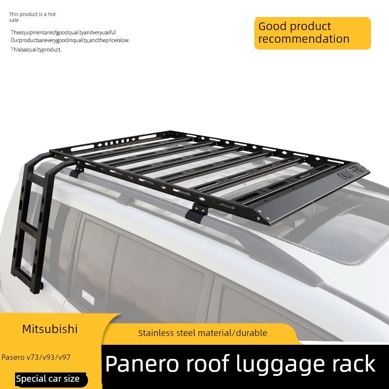 适用于三菱帕杰罗V73/V93/V97车顶行李架不锈钢拓展平台专用