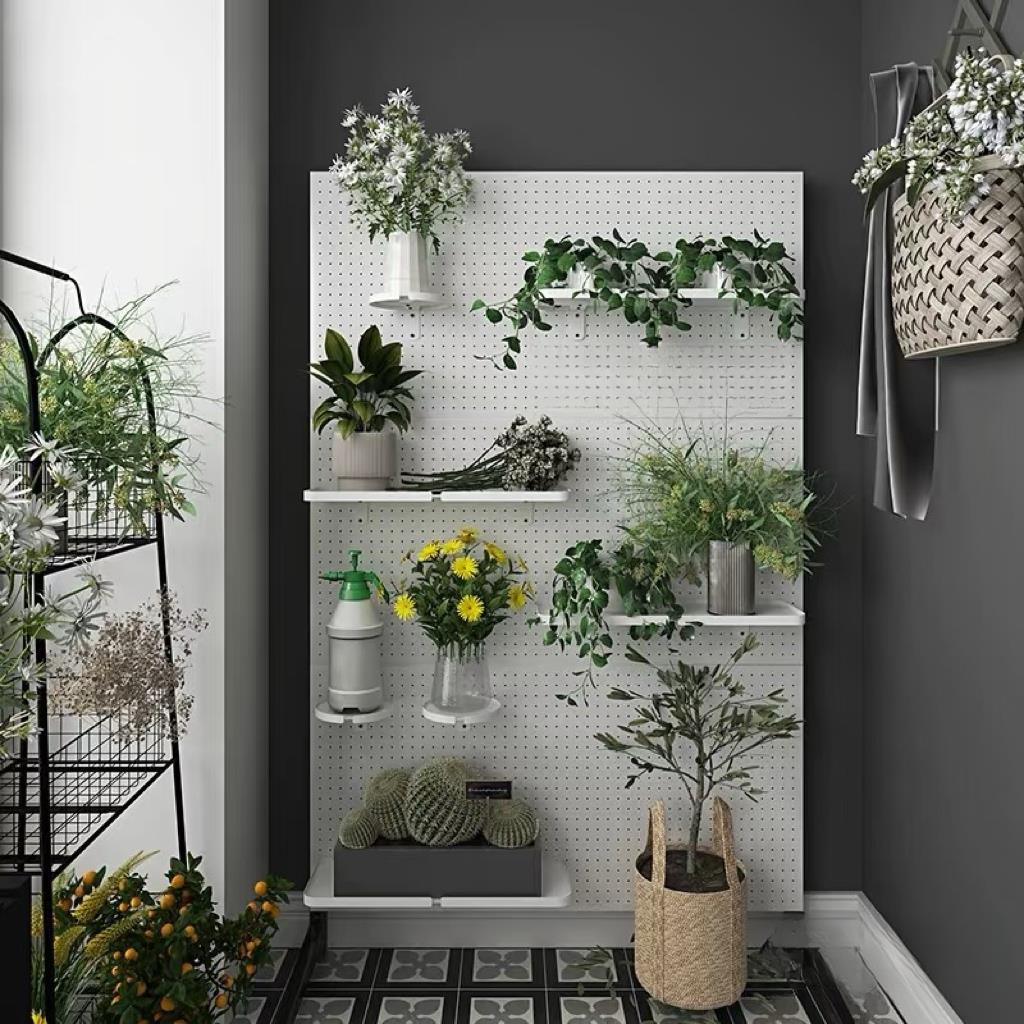 不锈钢阳台洞洞板置物架墙上配件挂钩桌面门后造型墙定制入户玄关