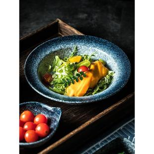 盘子拌面碗汤碗面碗装 复古陶瓷餐具饭碗拌饭碗日式 菜盘子菜盘家用