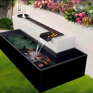 不锈钢庭院流水鱼池景观装饰摆件循环水涌泉喷泉现代瀑布水景造景