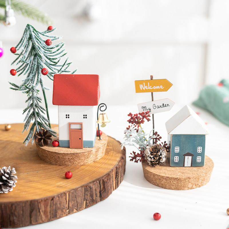 阿楹 森系圣诞木屋设计师隔板摆件治愈微景观办公室餐边柜装饰花,家居饰品,装饰摆件,淘宝优惠券,粉丝福利购,淘宝优惠卷