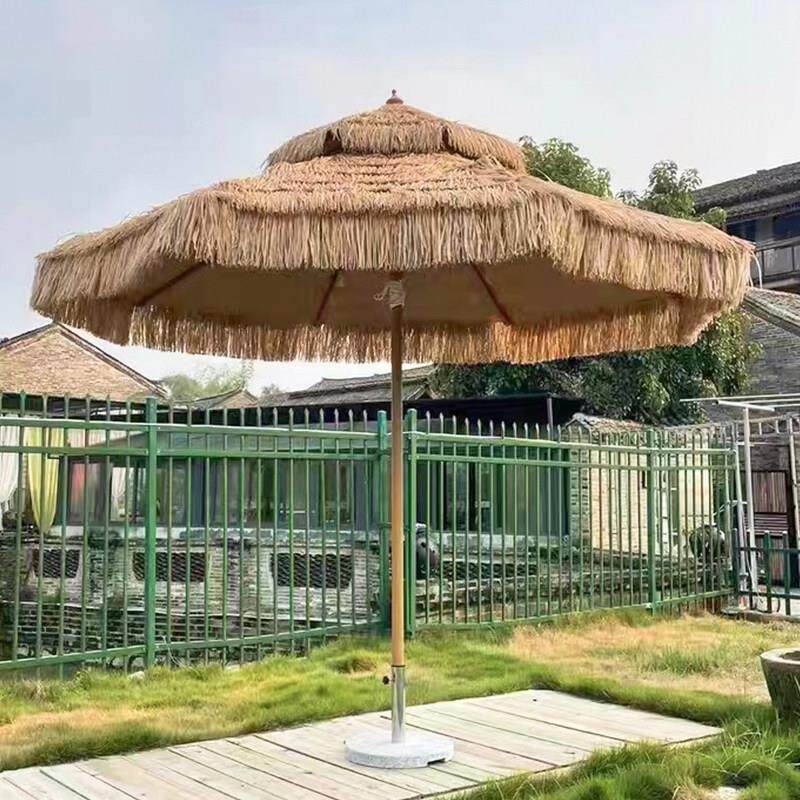 户外遮阳伞庭院伞露天民宿茅草伞中柱伞罗马伞别墅花园室外太阳伞
