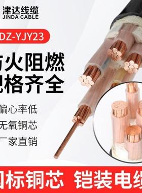 津达线缆WDZ-YJY23国标低烟无卤铠装电缆3+2芯16平方电线铜芯户外