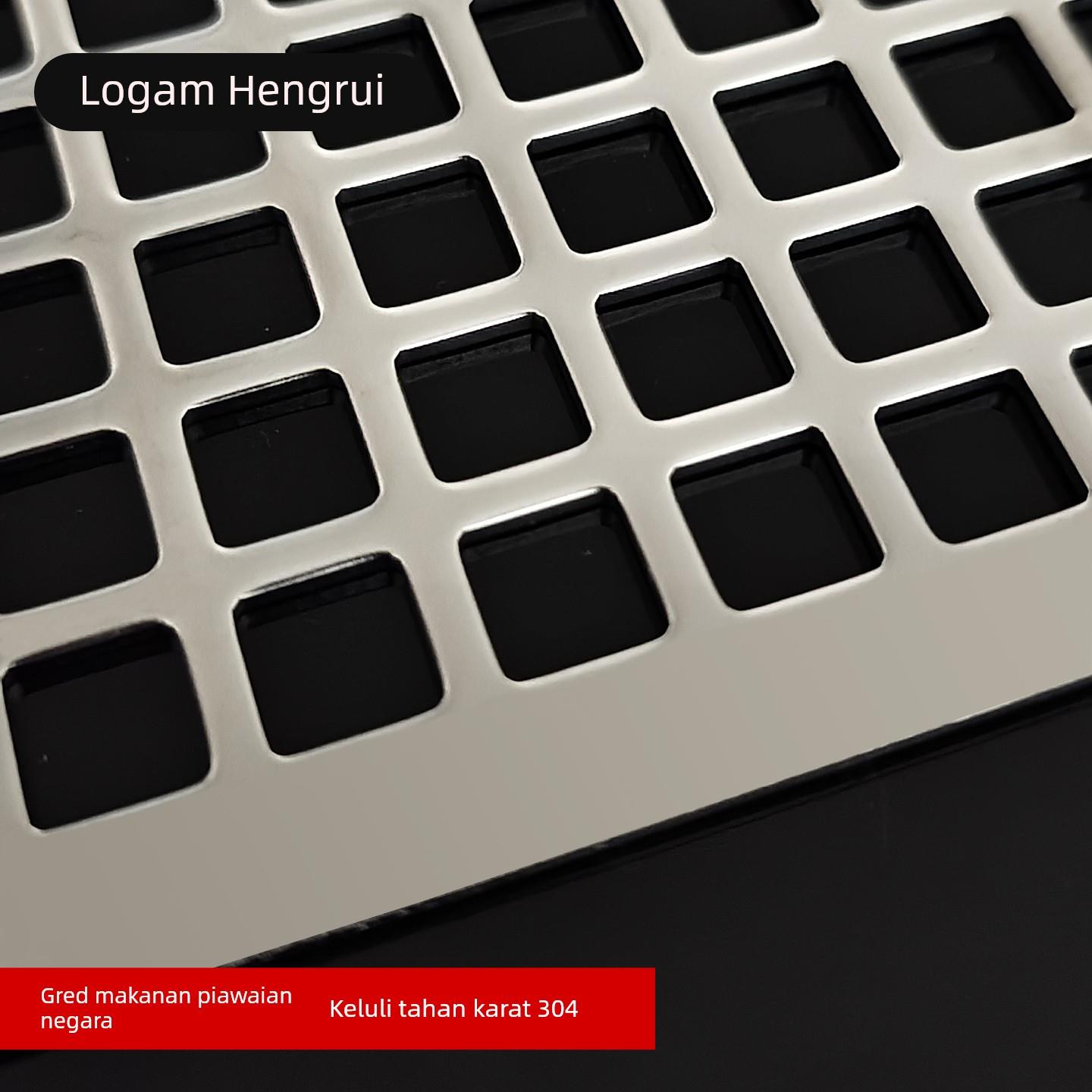 不锈钢长方形一体烧烤网格加厚烤肉篦子围炉泥炉烤网方孔冲孔垫板