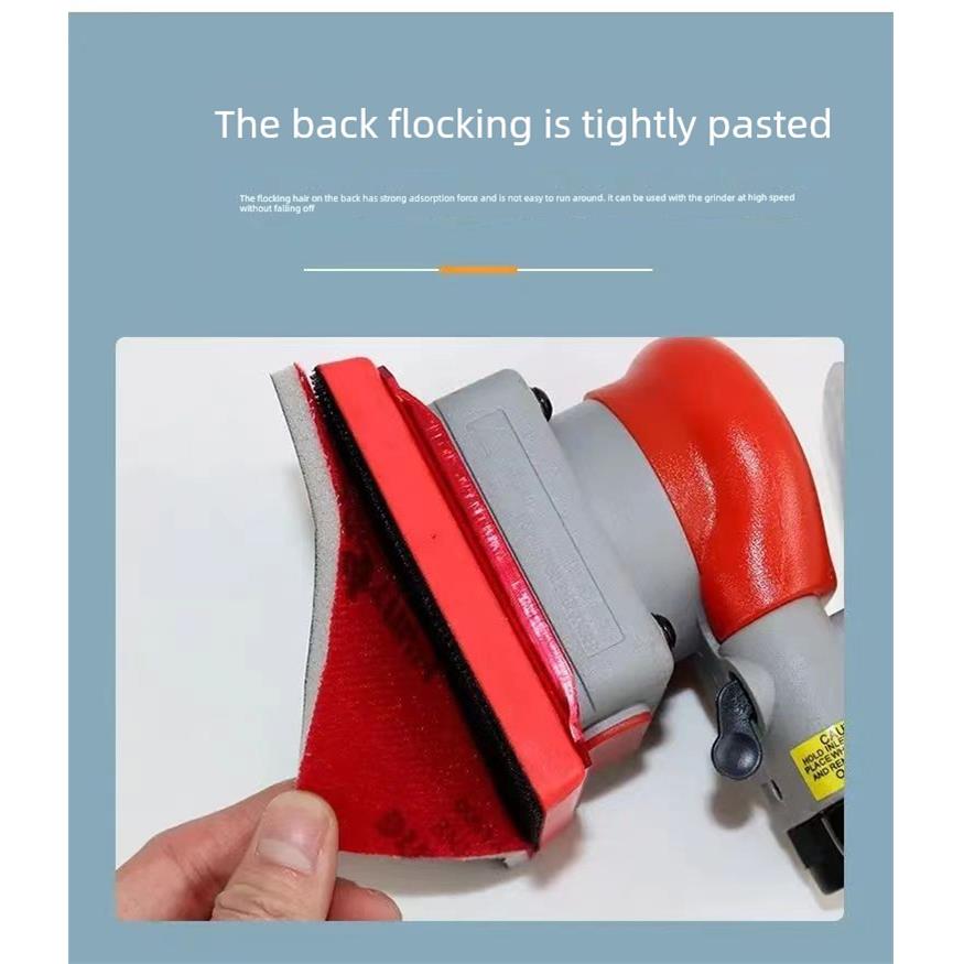 Hunter方形海绵砂气动干磨机汽车抛光漆抛光小方形磨头植绒不干胶