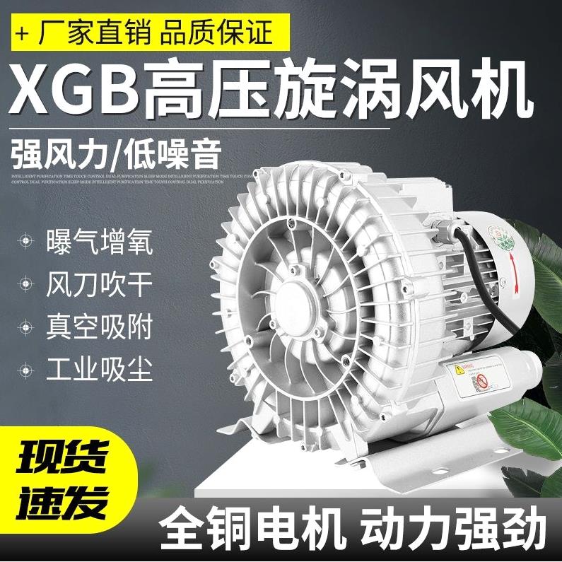 德国进口高压漩涡风机强力真空泵鱼塘增氧机工业鼓风机旋涡式气泵