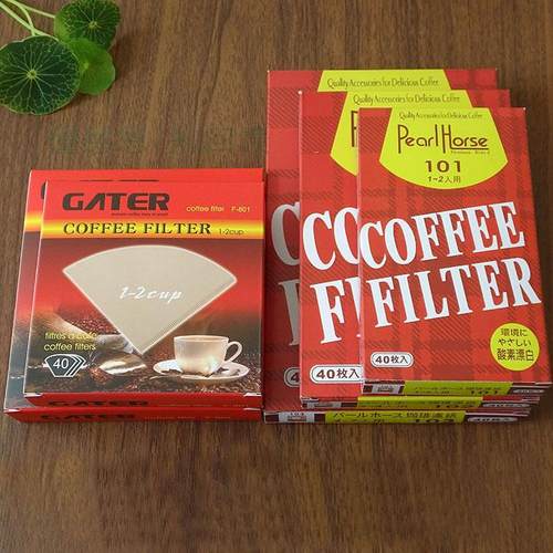 咖啡滤纸锥形过滤纸V60聪明杯滤纸手冲壶扇型102美式咖啡机滤纸袋