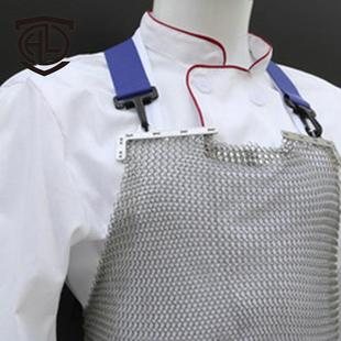 不锈钢围裙金属不锈钢环屠宰场防切割围裙安全防护五级钢丝围裙