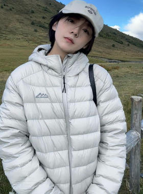 排骨羽绒服女冬季白鸭绒情侣外套轻薄宽松新款2025连帽加厚小个子