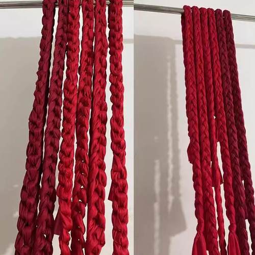 婚庆布幔纱幔布幔装饰婚礼布幔手工编制背景辫婚庆弹力吊顶布幔