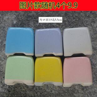 韩式 多肉花盆无土植物粗陶流釉素烧拇指盆迷你陶瓷透气小花盆 包邮