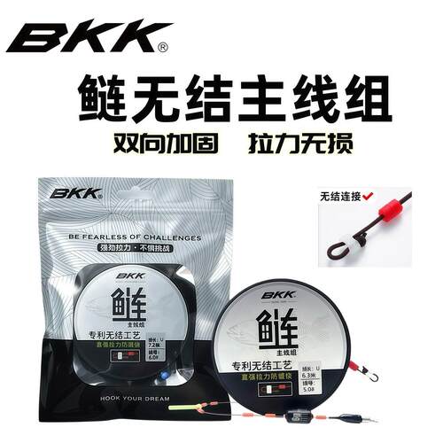 BKK鲢鳙主线组无结带金刚圈鱼线组漂座太空豆八字环铅坠台钓线组