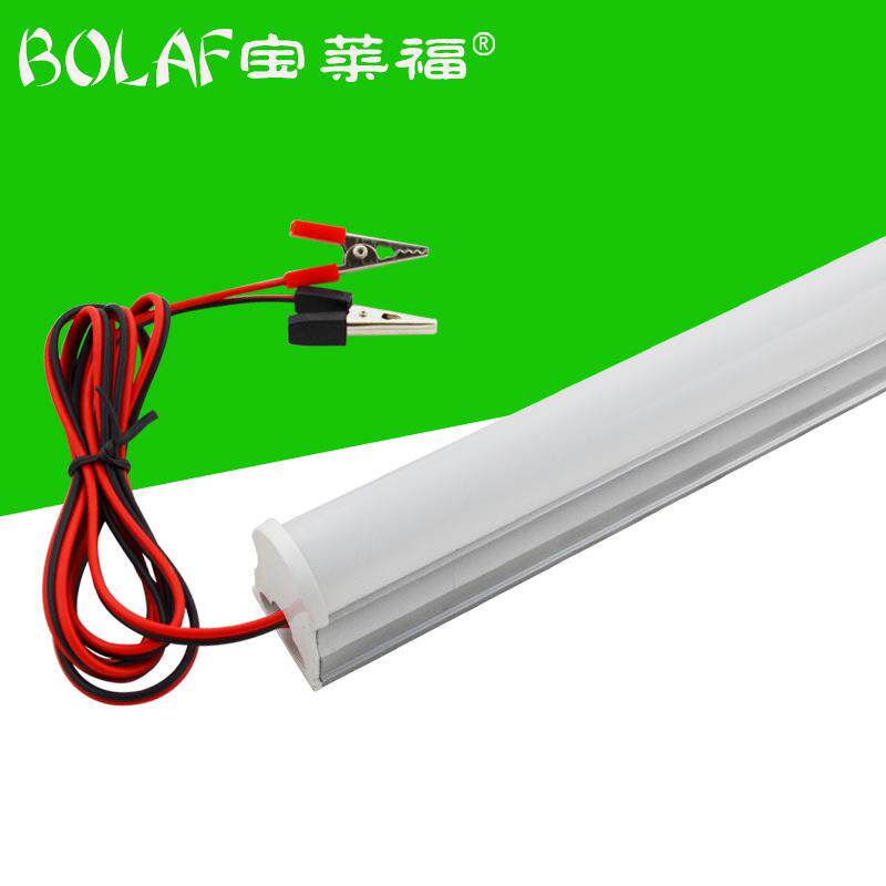 12v低压灯管 t5一体化 t5灯管 电瓶夜市夹线防水dc12v日光灯管