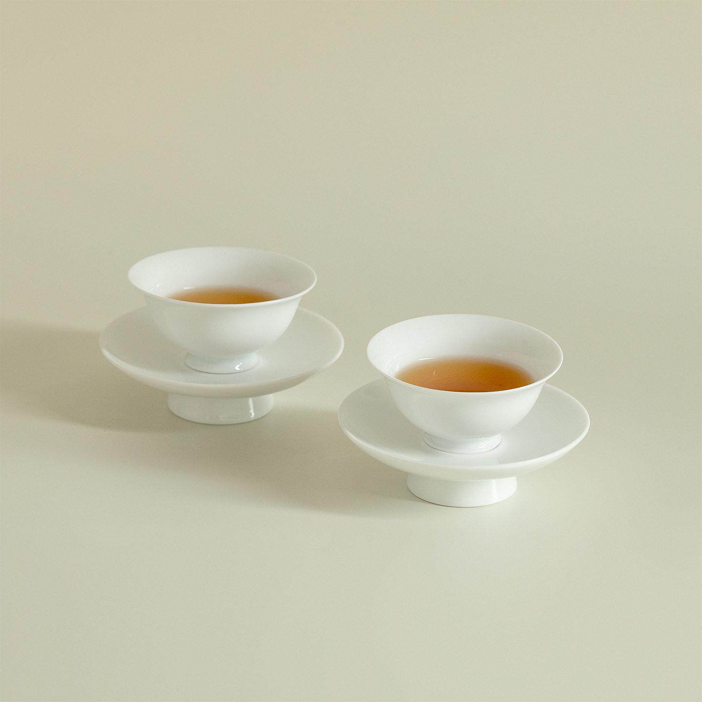 隐川堂 茶杯座底杯托白瓷杯垫个性小号主人杯杯垫茶道杯垫