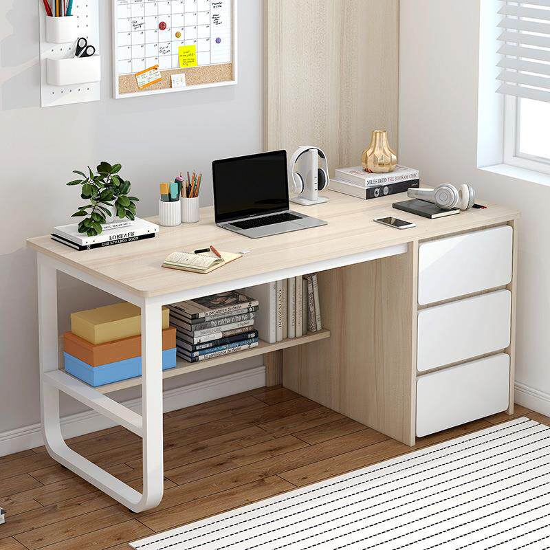 电脑桌台式家用办公桌现代简约书桌椅一套卧室学生带抽屉写字桌子