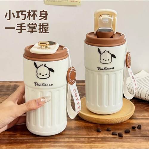 保温杯高颜值316不锈钢智能杯460ml便携带提绳大毫升