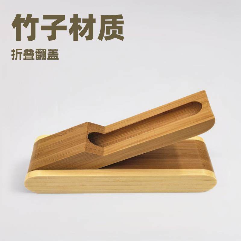 竹子单支笔盒钢笔盒折叠翻盖签字笔礼品盒现货量大价优