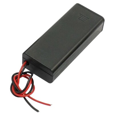 极速Wholesale5pcs*5 PCS Black Shell 2 x 1.5V AAA Battery Hol
