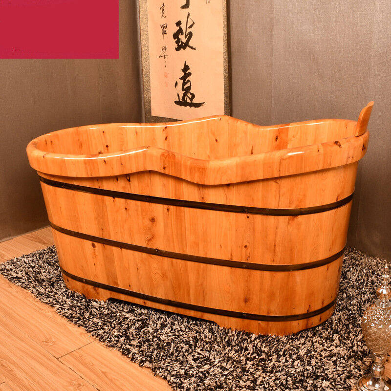泡澡木桶成人浴桶洗澡木桶家用木桶浴缸沐浴桶澡盆洗浴木桶长1米/