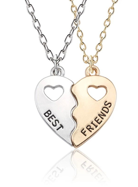 Fashion Best Friends Honey Love Couple Pendant Necklace2 Pcs