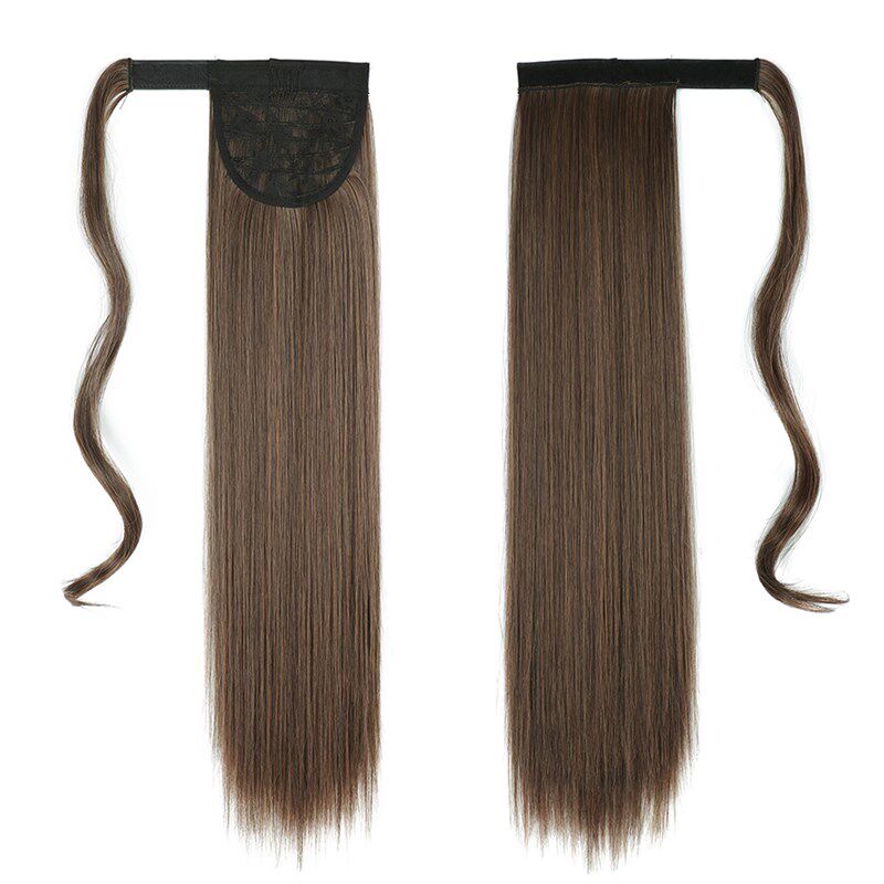 AZIR 22INCH Long Straight Wrap Around Clip On tail Hair Exte