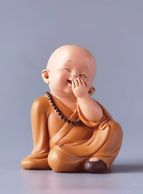 迷你小佛像一休慧能小和尚摆件禅意古风茶台办公桌装饰品日式沙弥
