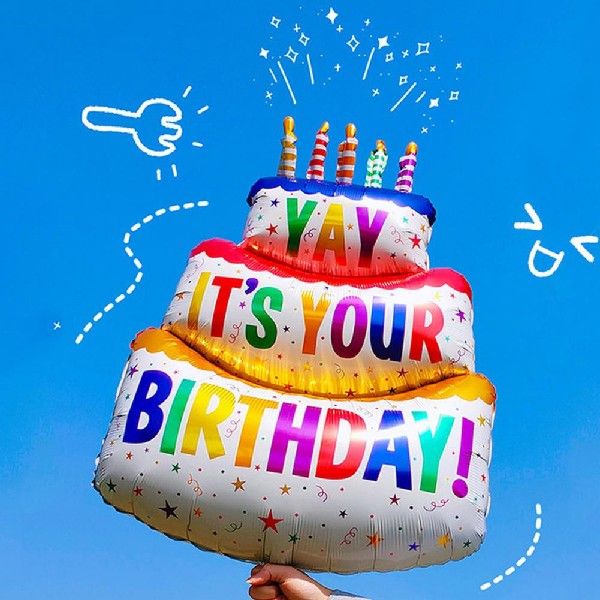 极速Birthday Cake Balloons  Practical Fine Workmanship Durab
