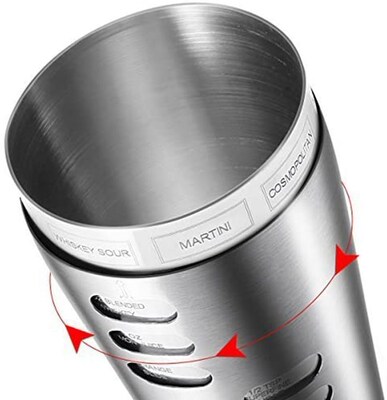 极速Cocktail Bar Set,Cocktail Shaker with Rotation Recipe Gu