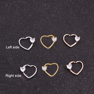极速1PC CoPPer Heart SHaPe NoSe PierCiNgS DaitH PierCiNgS Se