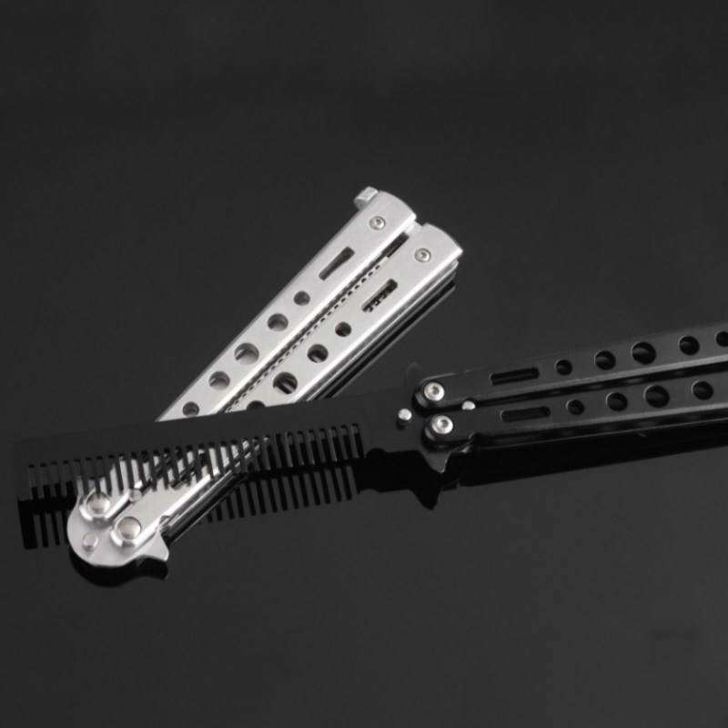 Knife Comb Practice Training Folding Butterfly Camping Stain