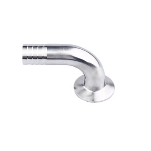 304不锈钢快装皮管弯头90度卡箍式卡盘快开速接宝塔软管竹节弯管