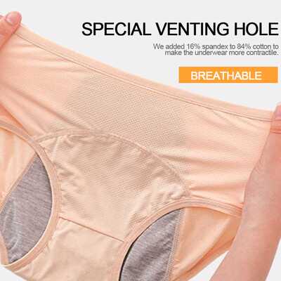 3pcs Leak Proof Menstrual Panties Physiological Pants Women