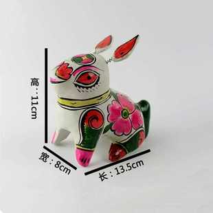 陕西凤翔泥塑摆件纯手工12生肖马羊猪年礼物立体民俗特色工艺摆件