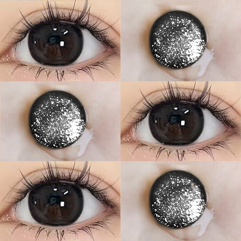 黑色美瞳日抛10片装试用大直径一次性30片隐形眼镜官方旗舰店HM