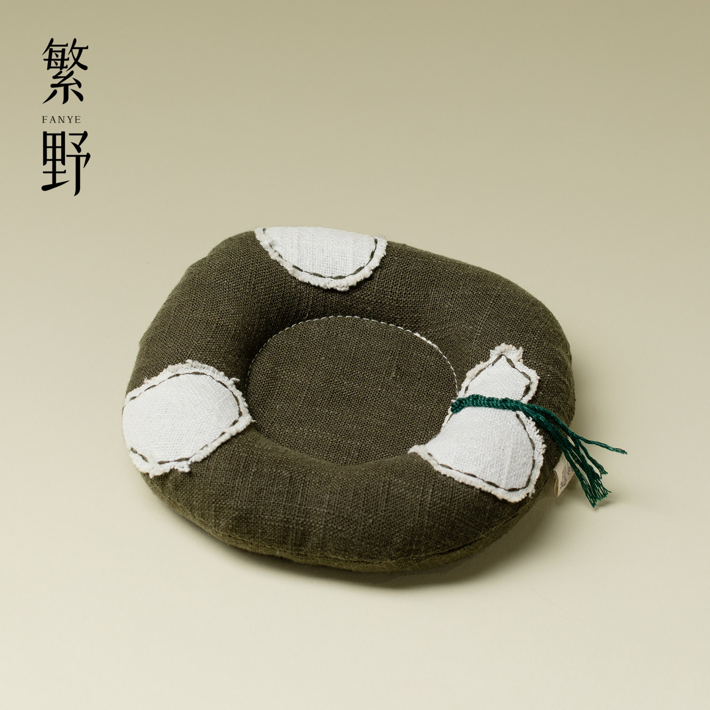 繁野撞色葫芦刺绣壶承壶垫创意茶具隔热垫茶壶隔热垫美学茶道布艺图片