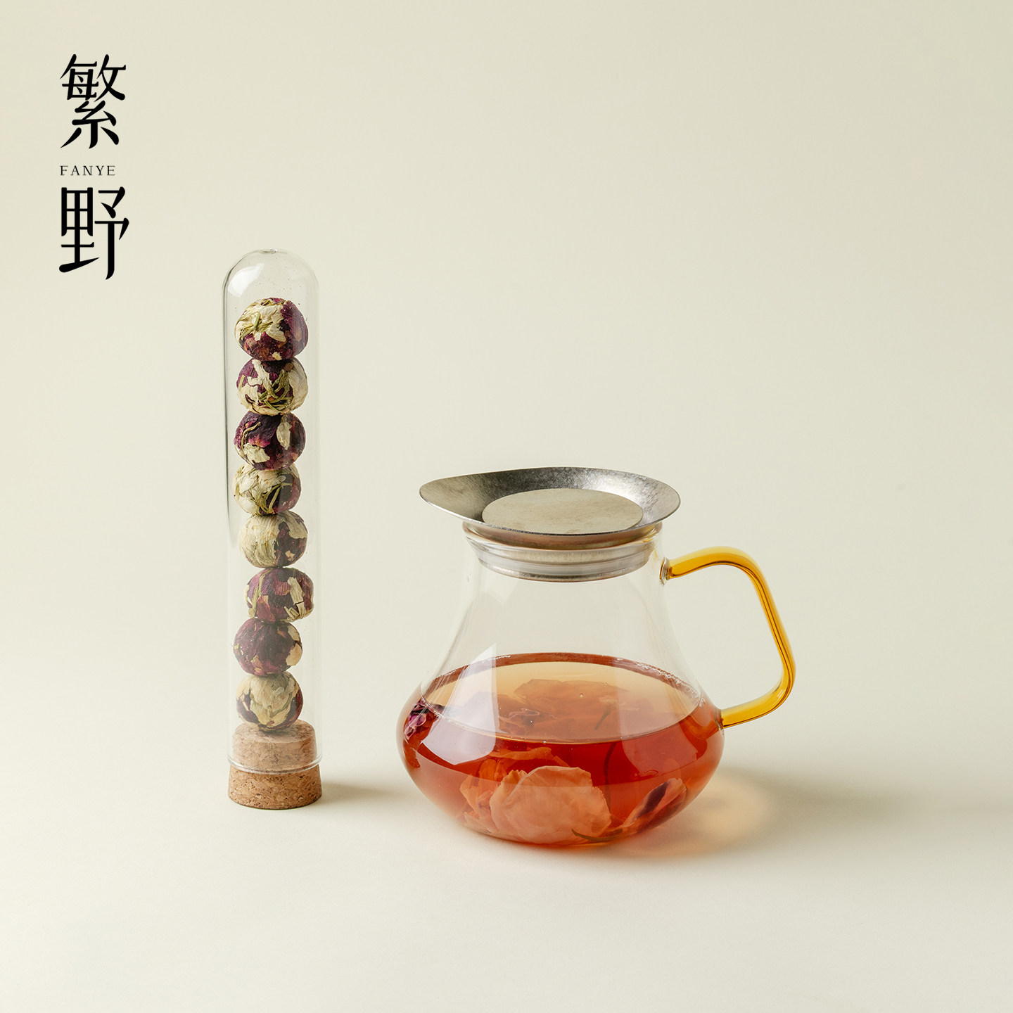 繁野衔云耐热玻璃小茶壶泡玫瑰花茶壶小清新过滤泡茶壶单壶高硼硅图片