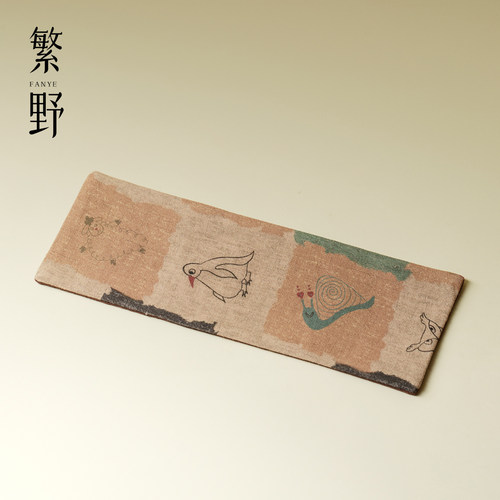 繁野治愈可爱风茶巾日式棉麻抹布手工布艺可爱风清洁巾茶道配件
