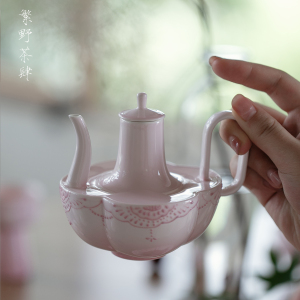 小清新陶瓷纯手绘茶壶女性花纹