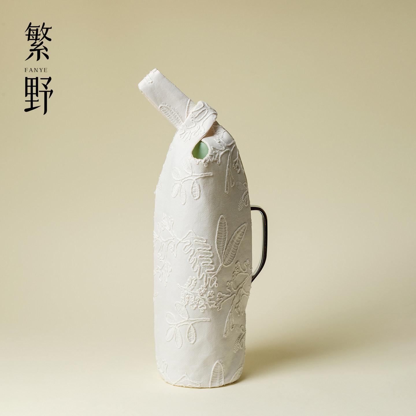 繁野 棉麻提花传家壶保护套简约风焖茶壶便携收纳袋传家壶保护套图片