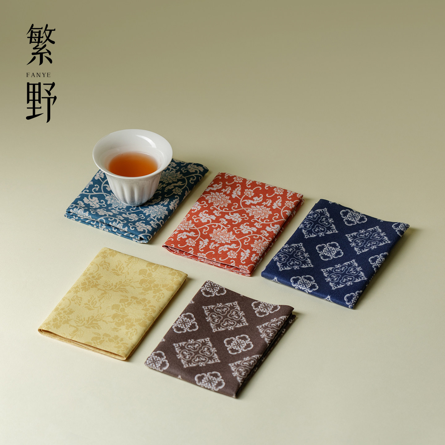 繁野中式方形双强力吸水茶巾国风家用茶桌桌布禅意养壶巾茶道配件