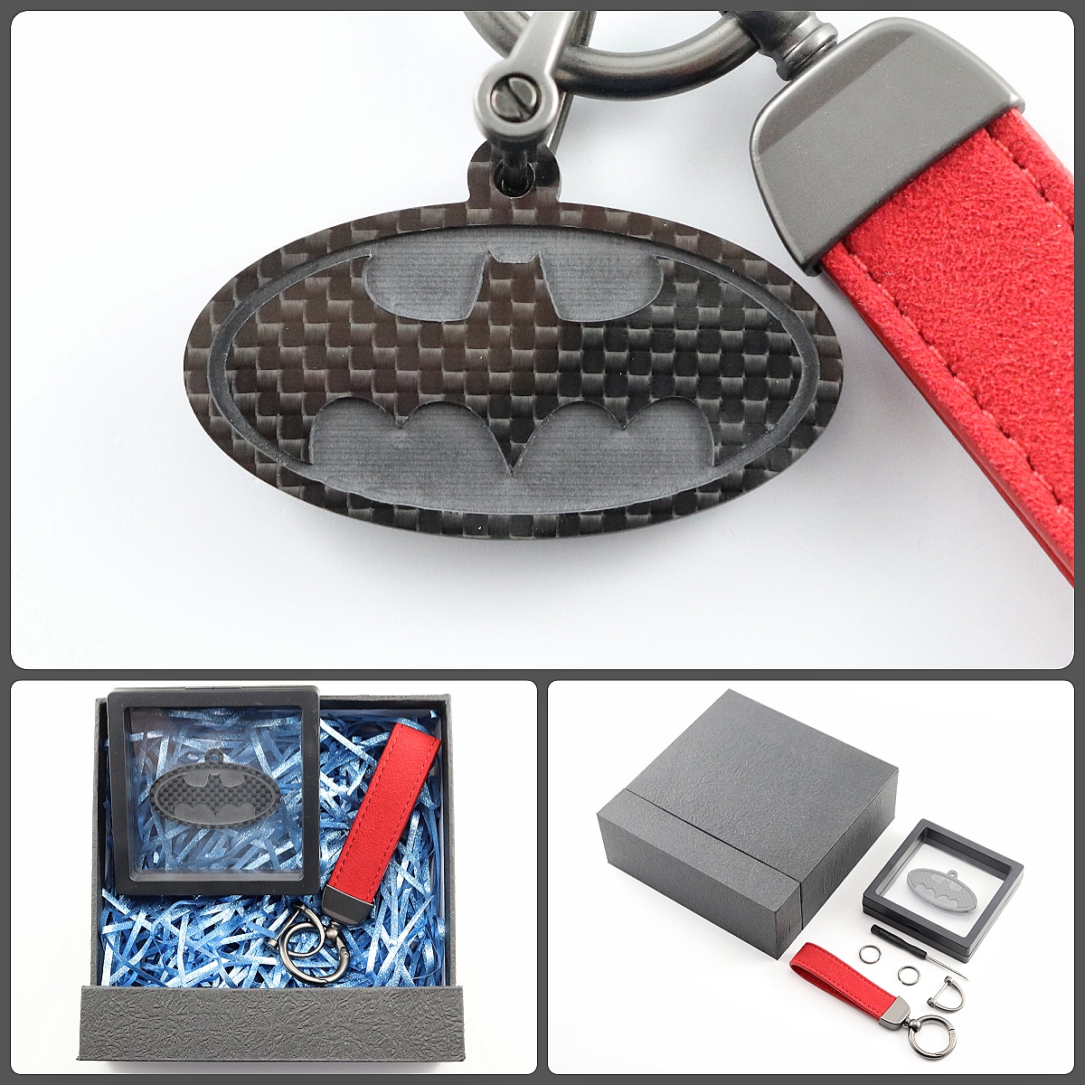 DC蝙蝠侠小丑布鲁斯碳纤维钥匙扣