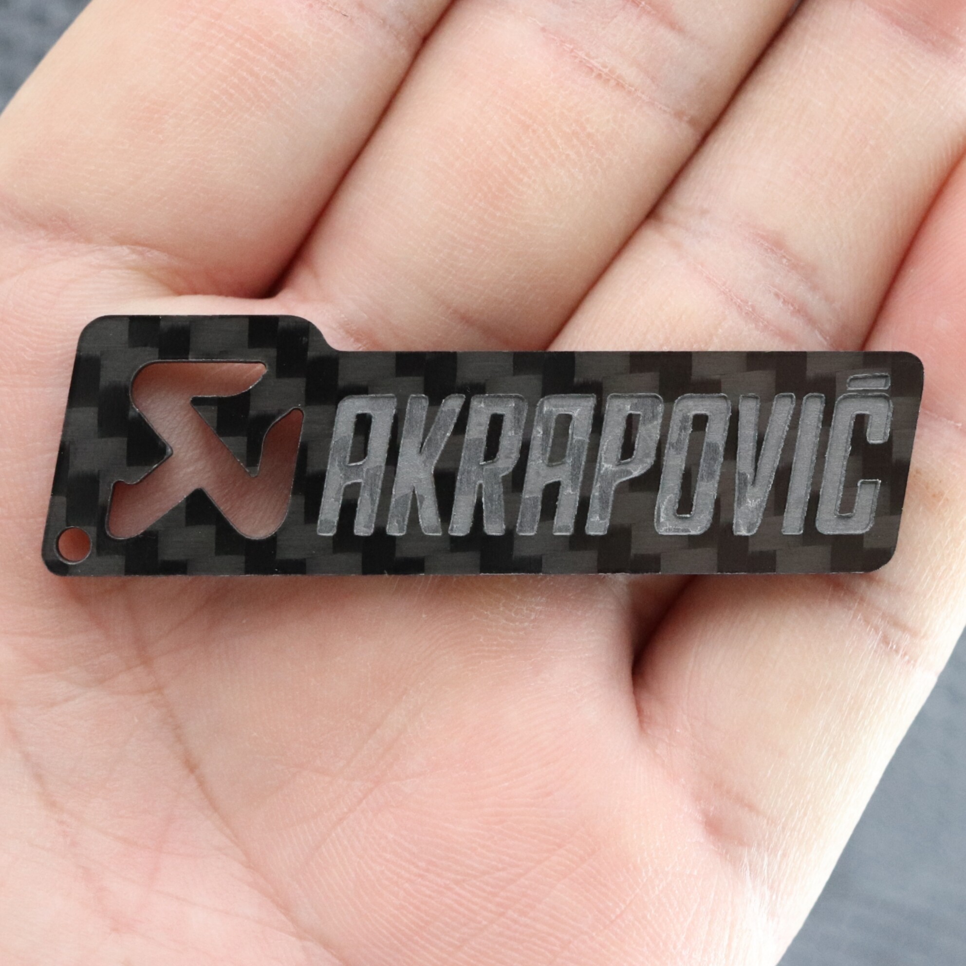 真碳纤维AKRAPOVIC天蝎排气改装汽车摩托手链车钥匙包扣挂件礼物