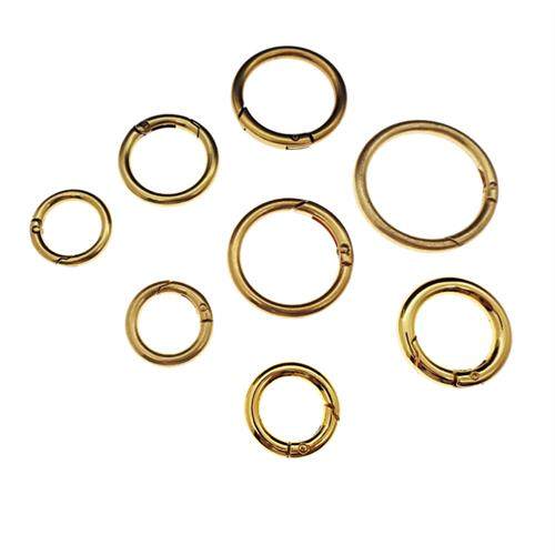 箱包改造替换五金配件复古铜色磨砂金圆形弹簧扣开口圈包带圆环