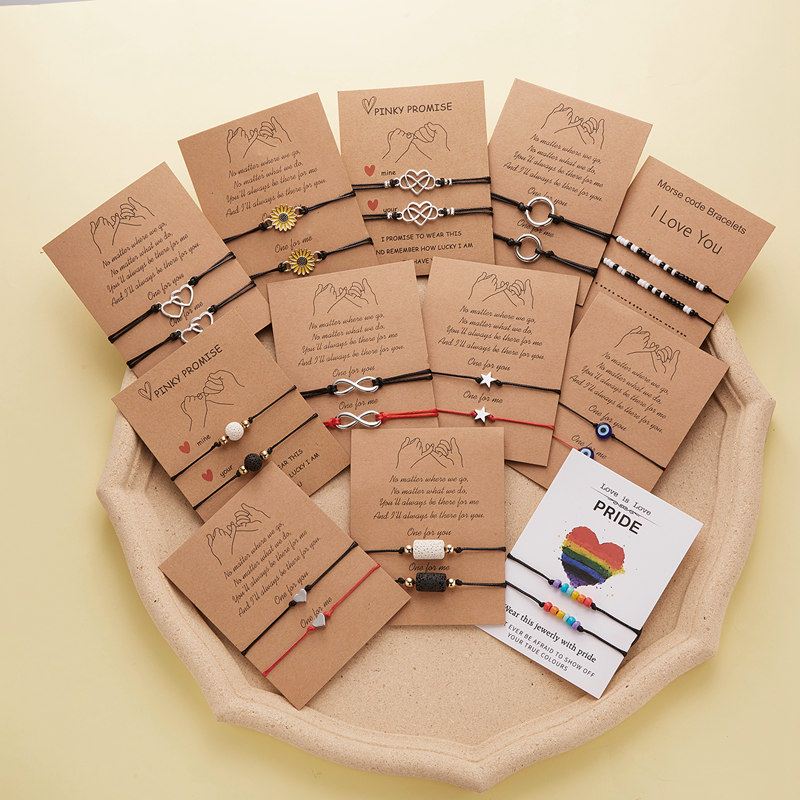 新品2 PCS/Set Couple Bracelet For Women Lover Sun Moon Star
