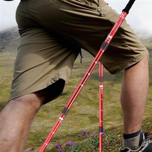 极速登山杖手杖健走仗超轻伸缩女拐杖拐棍折叠徒步爬山装备户外多