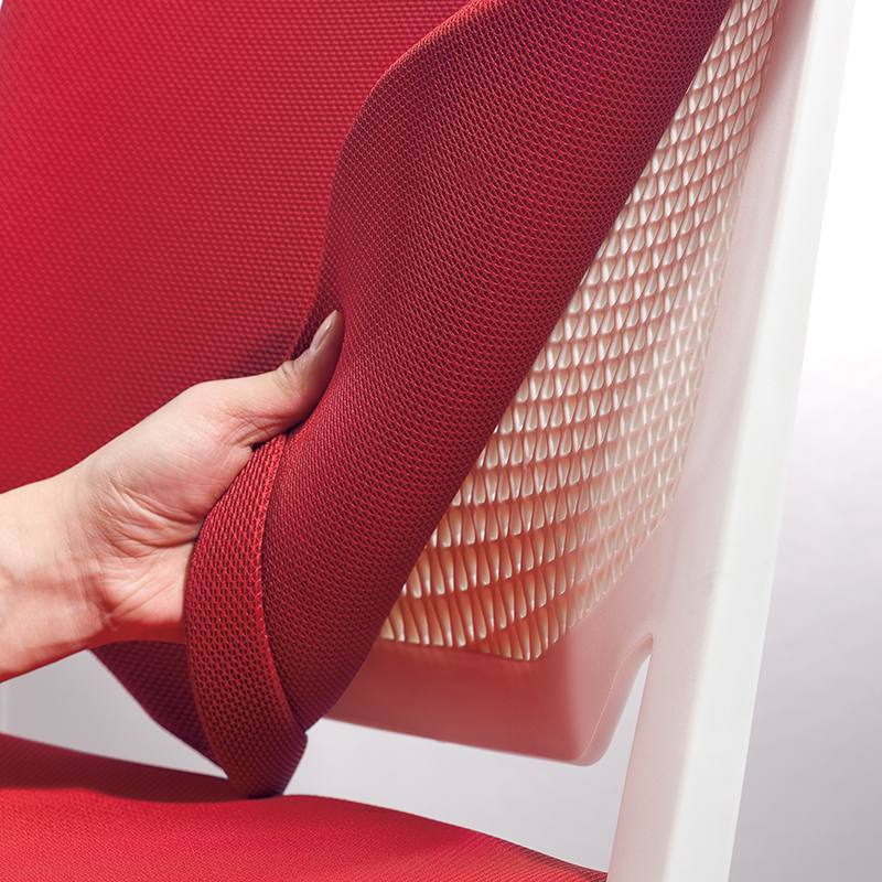 可拆卸会议椅透气会客椅塑料洽谈椅固定椅子电脑椅简约时尚办公椅