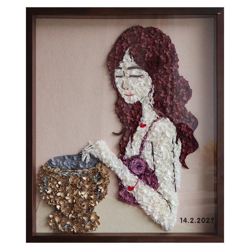 MEET MARUKO侃侃永生花人像定制定做礼物婚礼520朋友生日礼品求婚