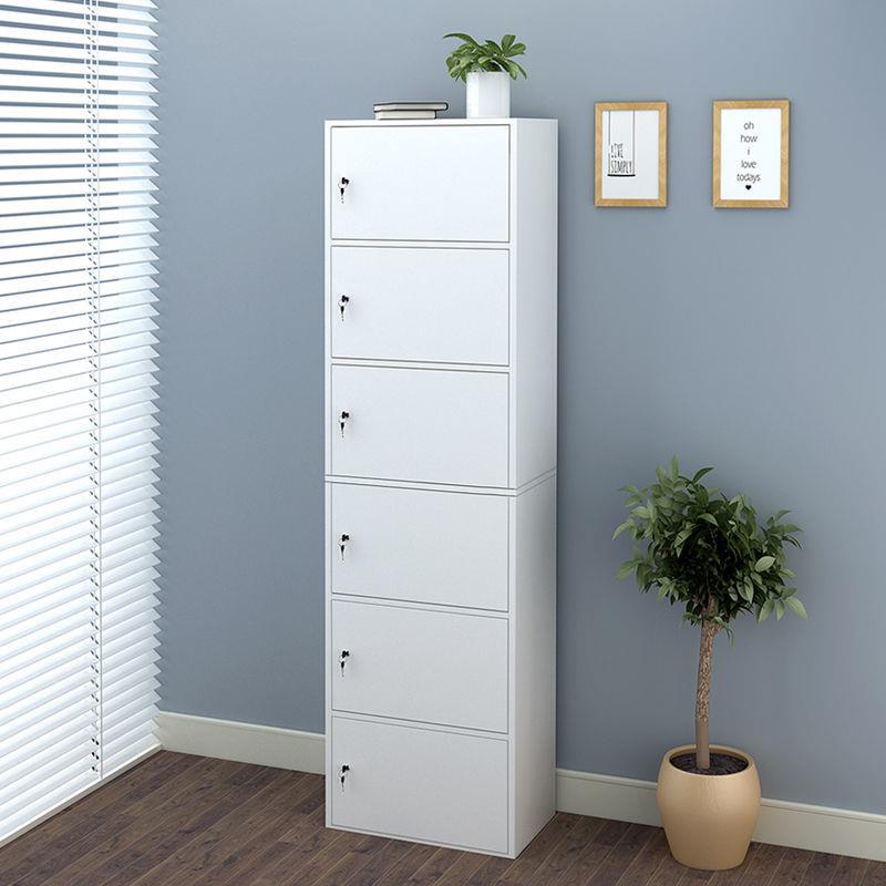 三层落地木柜子储物柜带门简易大书架四层置物柜床头柜衣物收纳柜