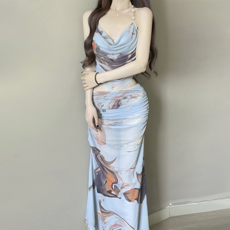 好货比基尼泳衣女2026新款分体三件套长裙性感聚拢带钢托海边度假